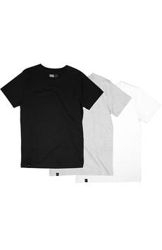 3-pack Stockholm Base t-shirts wit, grijs & zwart via Sophie Stone