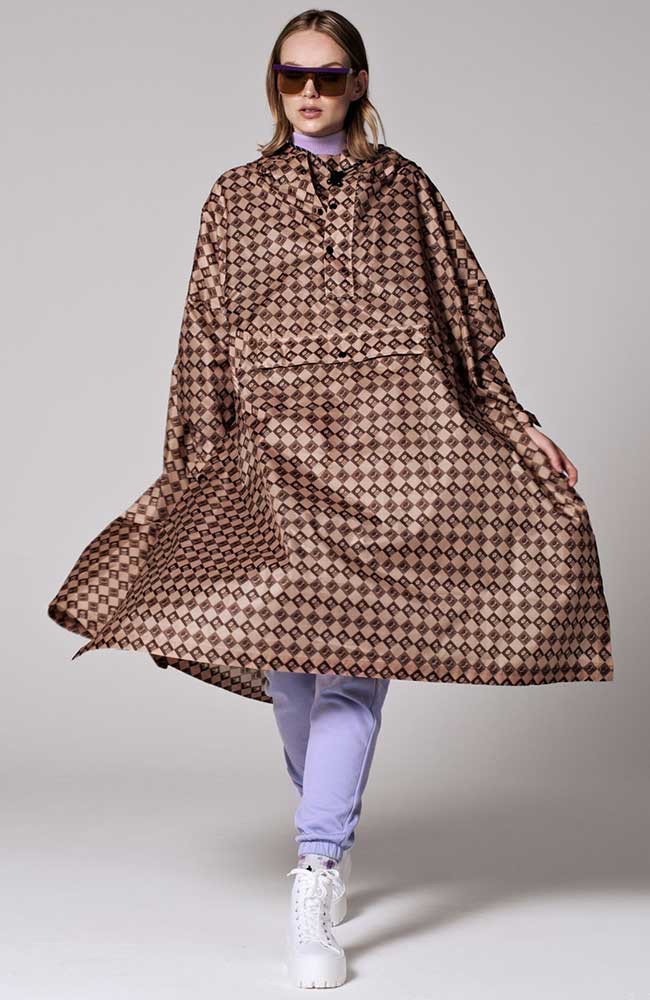 Damier Poncho from Sophie Stone