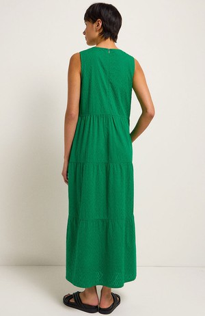 Maxi jurk structuur groen from Sophie Stone