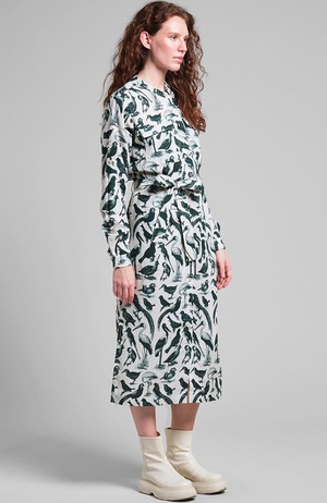 Falsterbo jurk Birds green from Sophie Stone