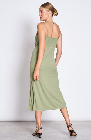 Helen midi jurk olive from Sophie Stone