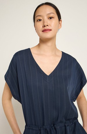 Krijtstreep jumpsuit navy from Sophie Stone