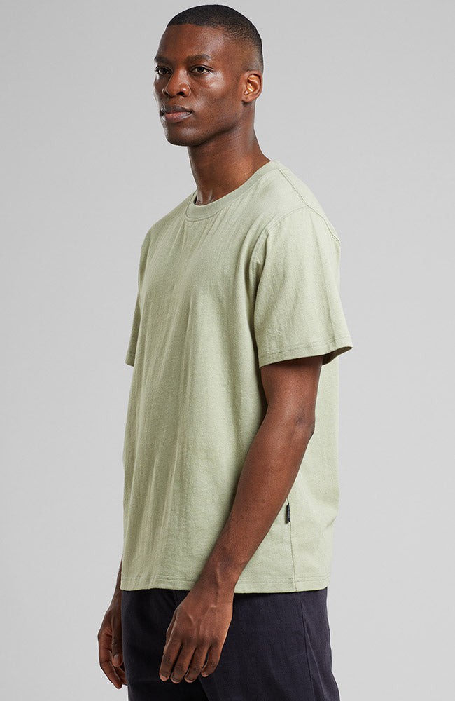 Gustavsberg Hemp Tea Green t-shirt from Sophie Stone