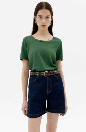 Cassia Hemp T-shirt dill from Sophie Stone