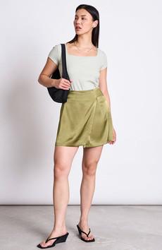 Filio mini skirt woody olive via Sophie Stone