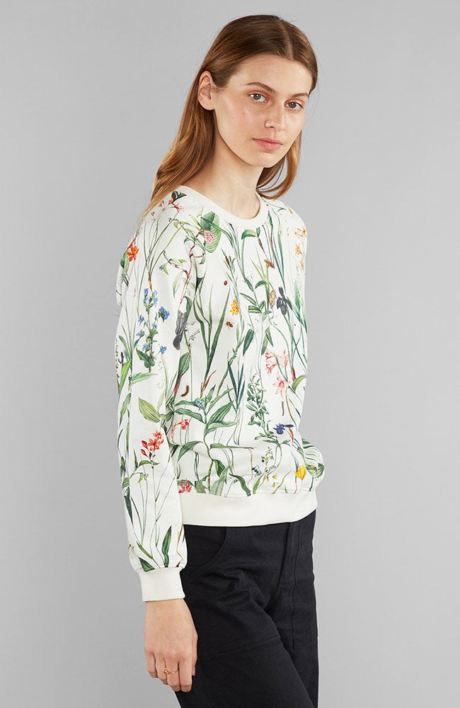 Ystad flower field sweater from Sophie Stone