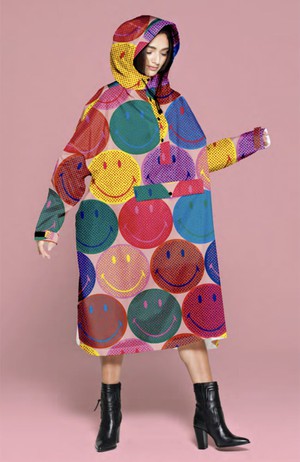 Pop Art Smiley Poncho from Sophie Stone