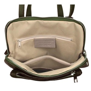 Olive Pebbled Leather Backpack with Adjustable Straps from Sostter