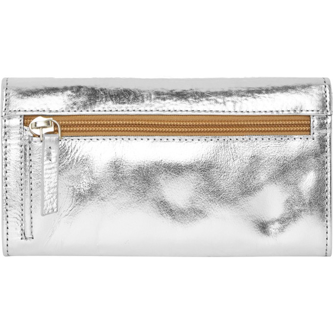 Silver Leather Multi Section Purse from Sostter