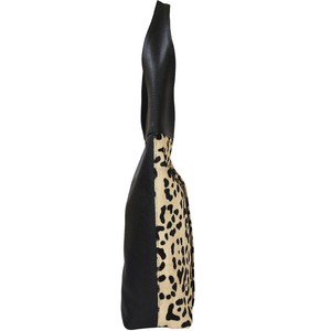 Ivory Animal Print Leather Shoulder Hobo Bag from Sostter