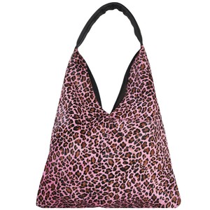 Pink Animal Print Pocket Boho Leather Bag from Sostter