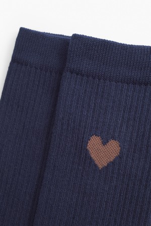 Socks with heart navy / cream from STORY OF MINE