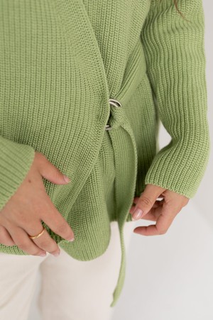 Cardigan in a light-green wrap look from STORY OF MINE