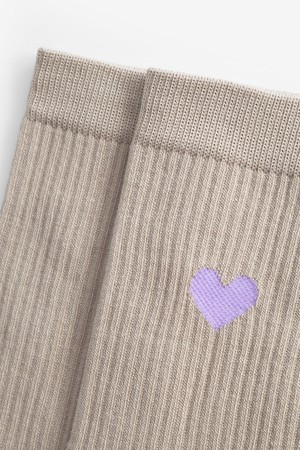 Socks with heart cream / pink from STORY OF MINE