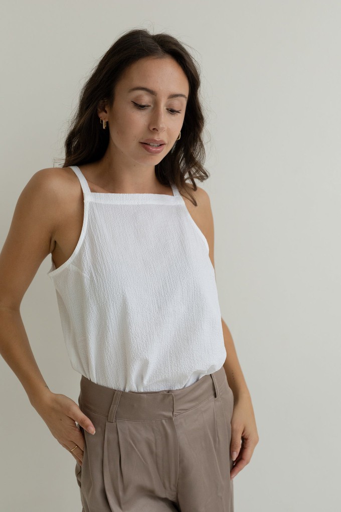 Light top with thin straps white from STORY OF MINE