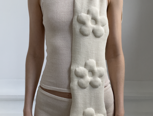 Puffed flower scarf from Studio Selles