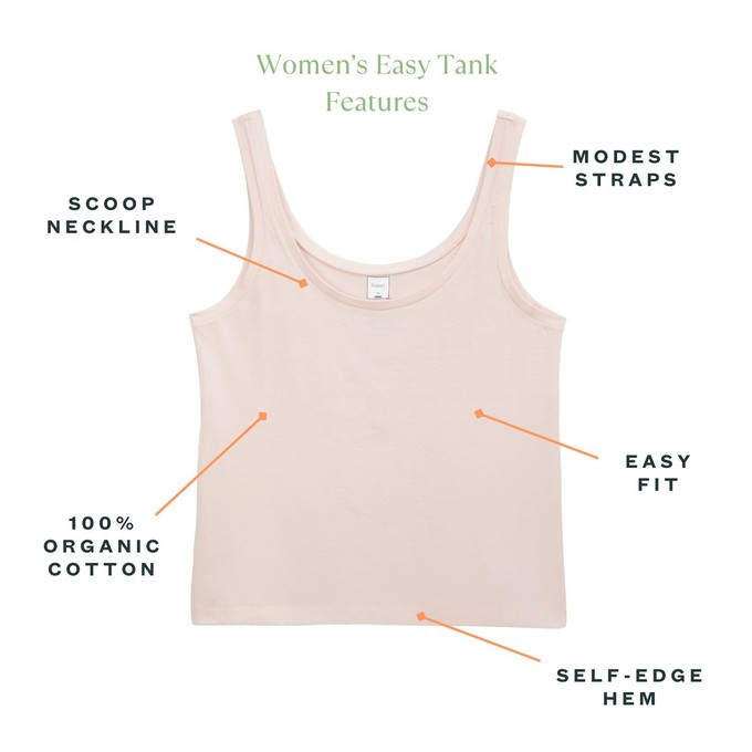 Organic Cotton Easy Tank in Pearl from Subset