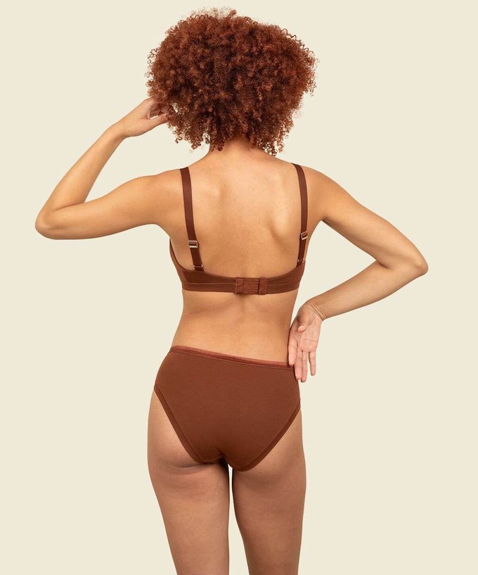 Organic Cotton Triangle Soft Bra in Cacao from Subset