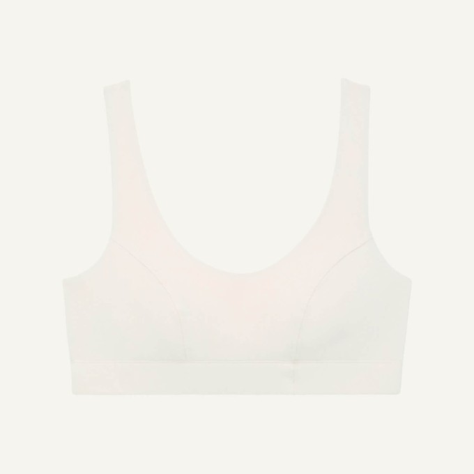 Organic Cotton Scoop Bralette in Cloud Nine from Subset