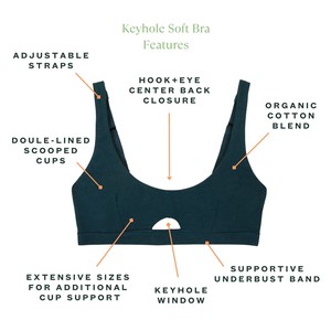 Organic Cotton Keyhole Soft Bra in Meridian from Subset