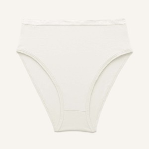 Organic Cotton High-Rise Brief in Cloud Nine from Subset