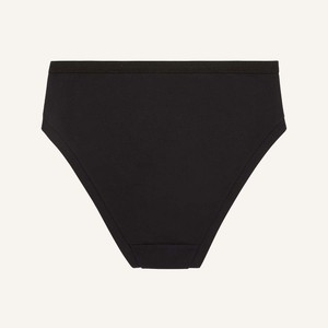 Organic Cotton Mid-Rise Bikini in Carbon from Subset