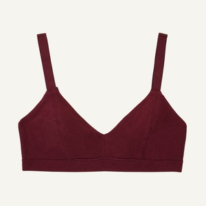 Organic Cotton Triangle Soft Bra in Garnet from Subset