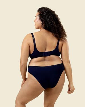 Organic Cotton Low-Rise Bikini in Carbon & Marine 2-Pack from Subset