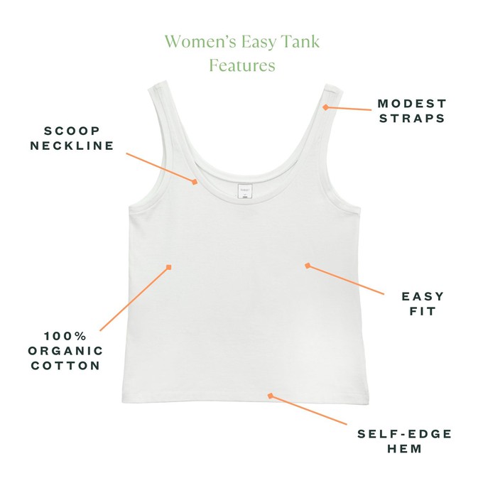 Organic Cotton Easy Tank in Cloud from Subset