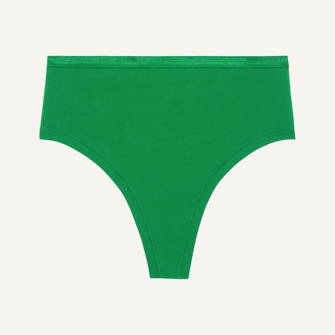 High-Rise Thong in Fig Leaf from Subset