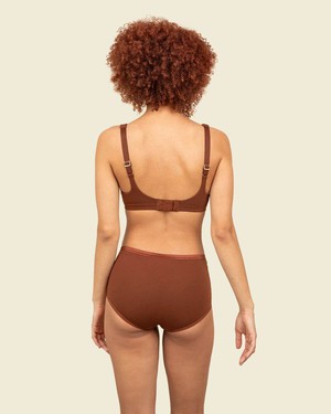 Organic Cotton Keyhole Soft Bra in Cacao from Subset