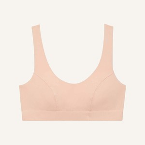 Organic Cotton Scoop Bralette in Peach from Subset