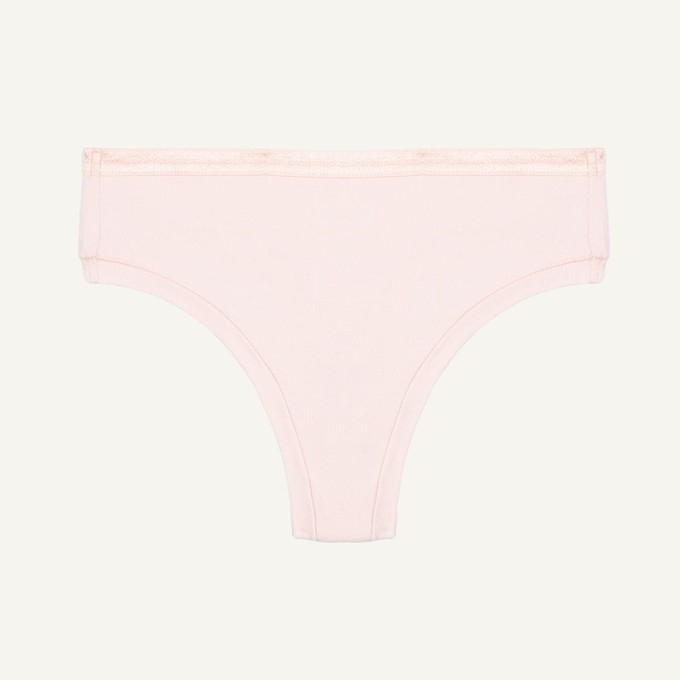 Organic Cotton Mid-Rise Thong in Quartz from Subset