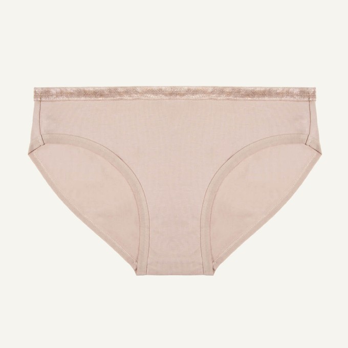 Organic Cotton Low-Rise Brief in Stone from Subset