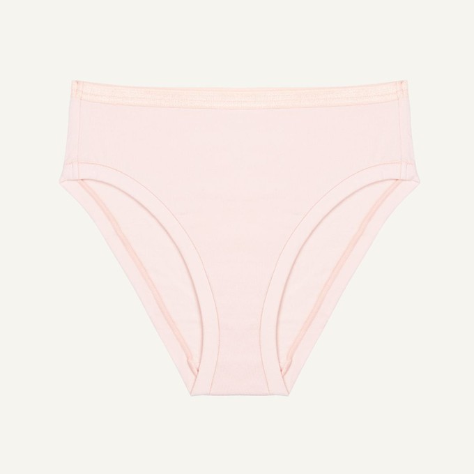 Organic Cotton Mid-Rise Bikini in Quartz from Subset