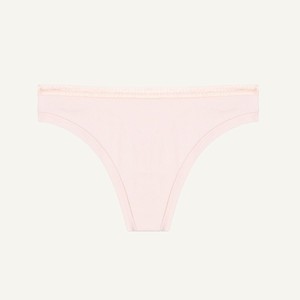 Organic Cotton Low-Rise Thong in Quartz from Subset