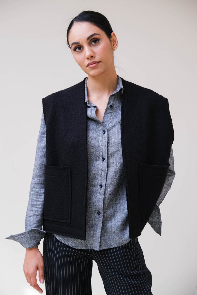 Bobby Bodywarmer | Zwart from Sûr Atelier