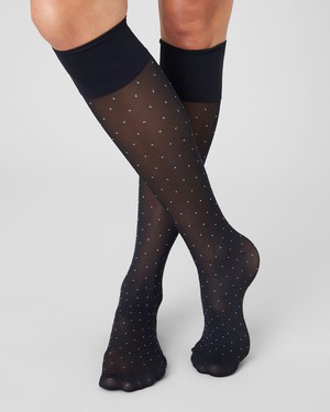 Eira Petite Dots Knee-Highs from Swedish Stockings