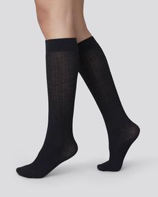 Freja Ribbed Wool Knee-Highs via Swedish Stockings