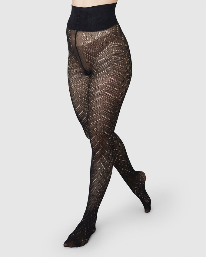 Ina Pointelle Tights from Swedish Stockings