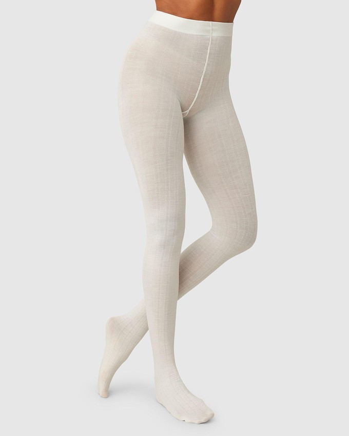 Freja Ribbed Wool Tights from Swedish Stockings