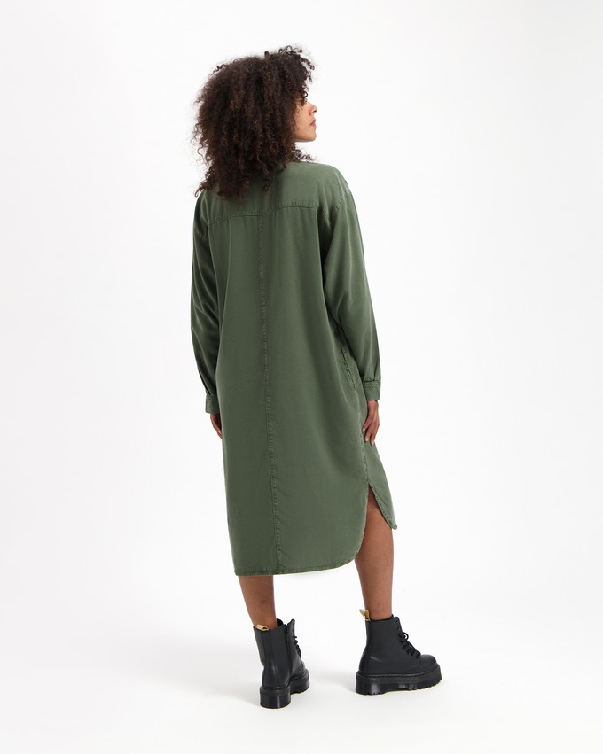 Kuyichi Jurk Sadie Dress Moss Green from The Blind Spot