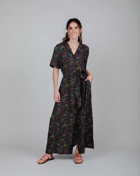 Flames Long Dress Ecru from The Blind Spot