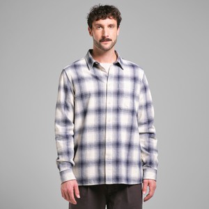 Shirt Rute Flannel Shadow Check Oat White from The Blind Spot