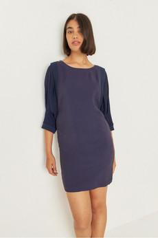 Jurk Adaie Navy Violet via The Blind Spot