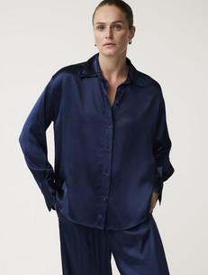 Blouse Shirt Louise Midnight Blue via The Blind Spot