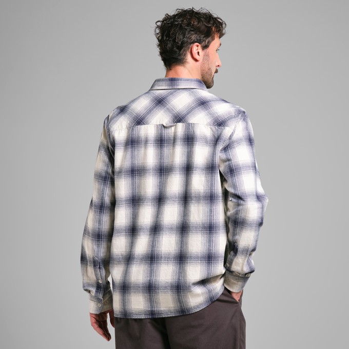 Shirt Rute Flannel Shadow Check Oat White from The Blind Spot