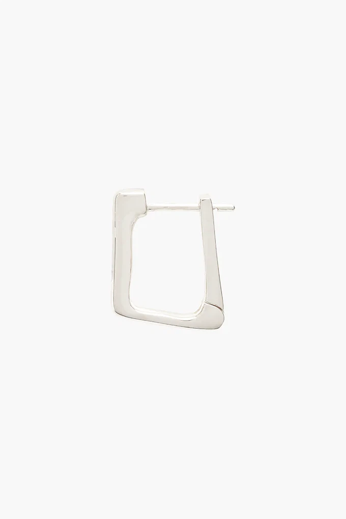 Rectangle Hoop Oorbel Zilver from The Blind Spot