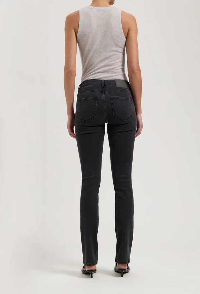 MUD Jeans | Faye Low Slim | Stone Black from The Blind Spot