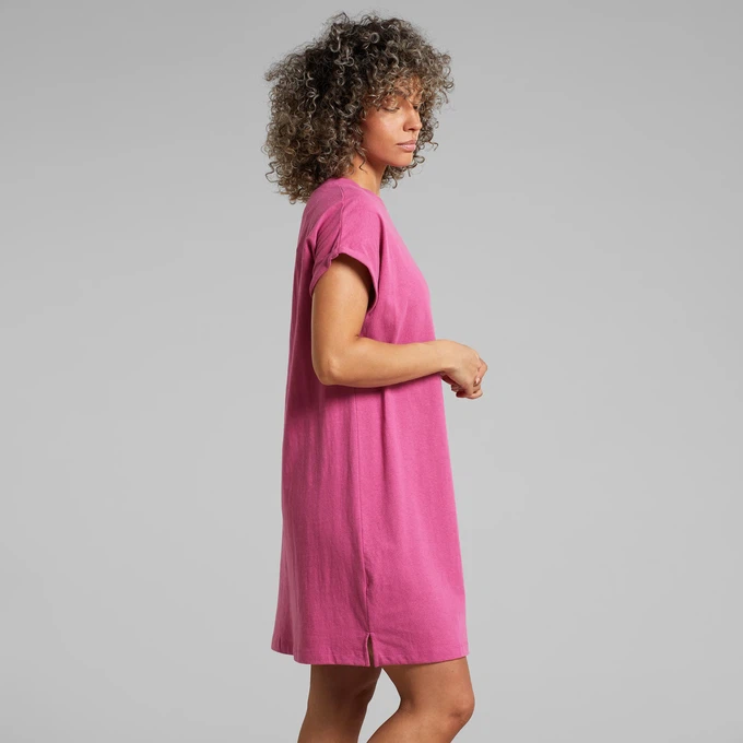 T-shirt Dress Eksta Hemp Violet Purple from The Blind Spot